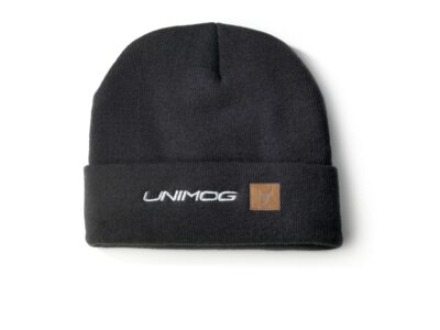 Black winter hat with Unimog logo